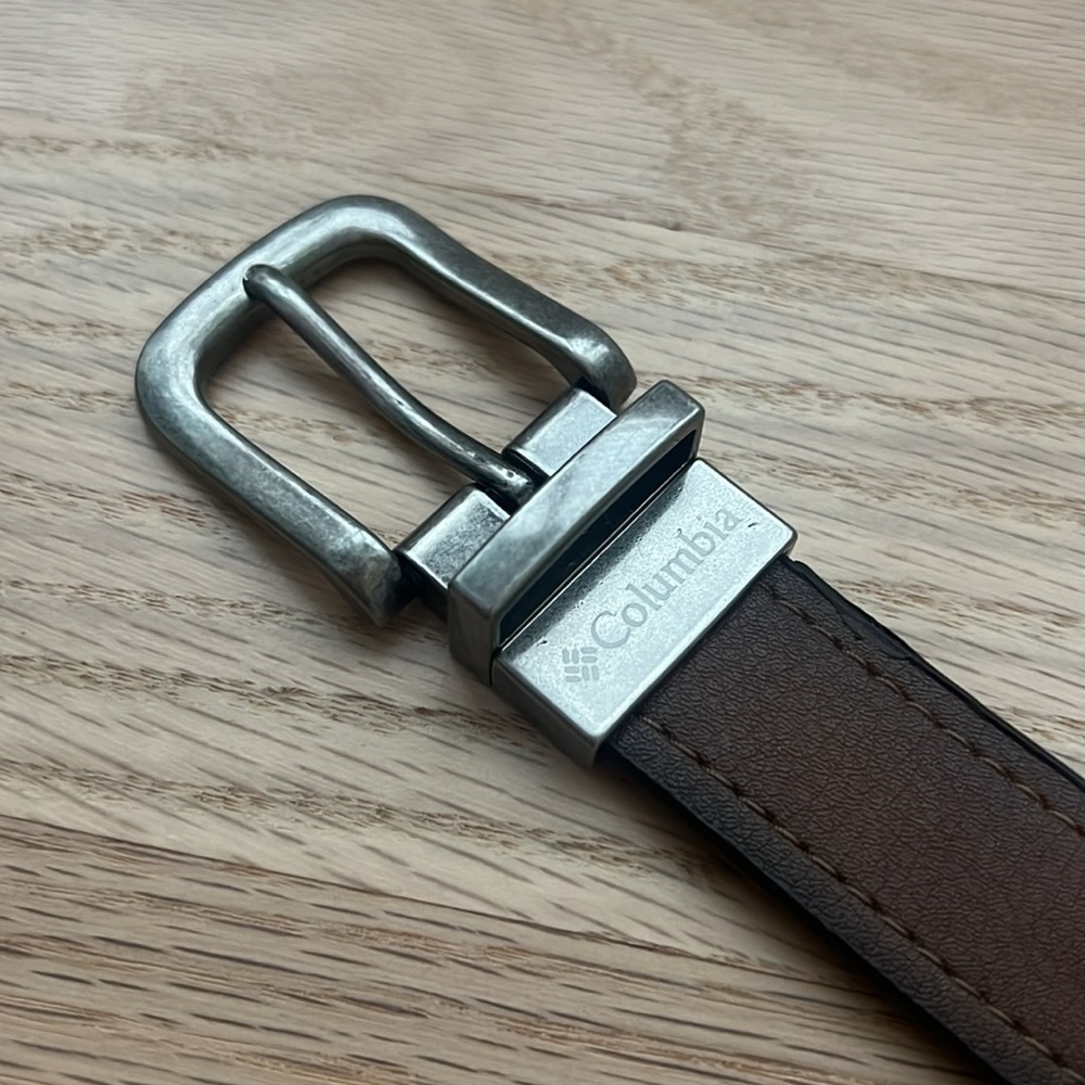 Boys Columbia Brown Leather Belt - Picture 4 of 4